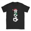 Christmas Soccer Snowman T-Shirts Men Funny 100% Cotton Tees O Neck Short Sleeve T Shirt Party Clothes