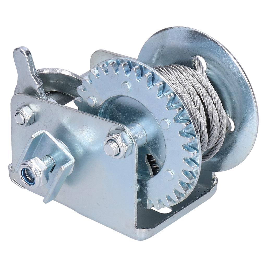 600LBS Manual Winch with 6M Steel Rope Hand Crank Cable Gear Single Speed Trailer Winch