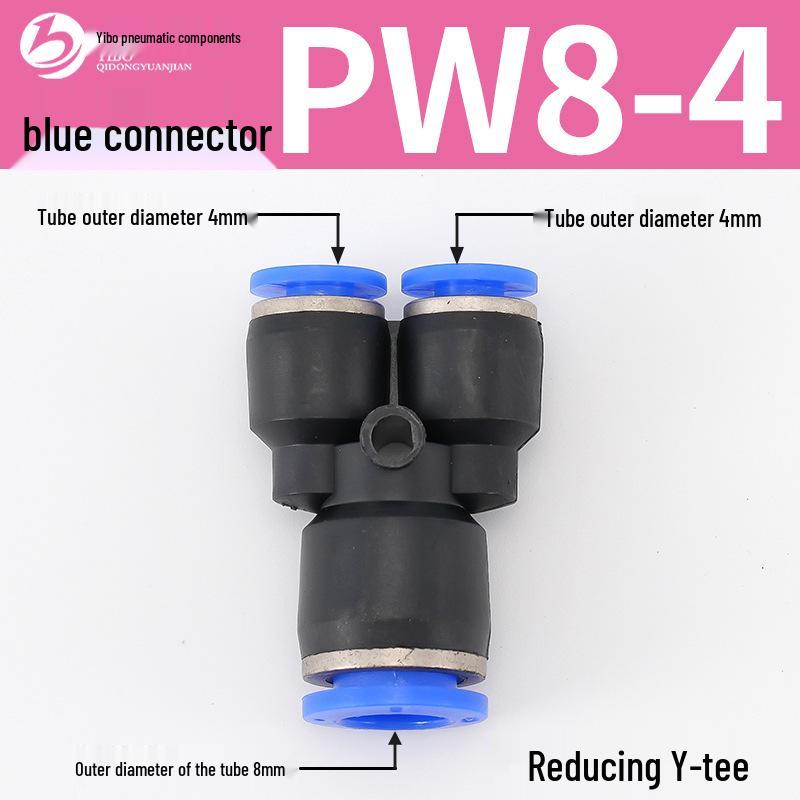Wirtschaftlicher blauer pneumatischer Schnellkuppler: Gerade, T-Stück, Vierweg, Fünfweg, Reduzierstück für PU/PE/PY/PZA/PK/PV
