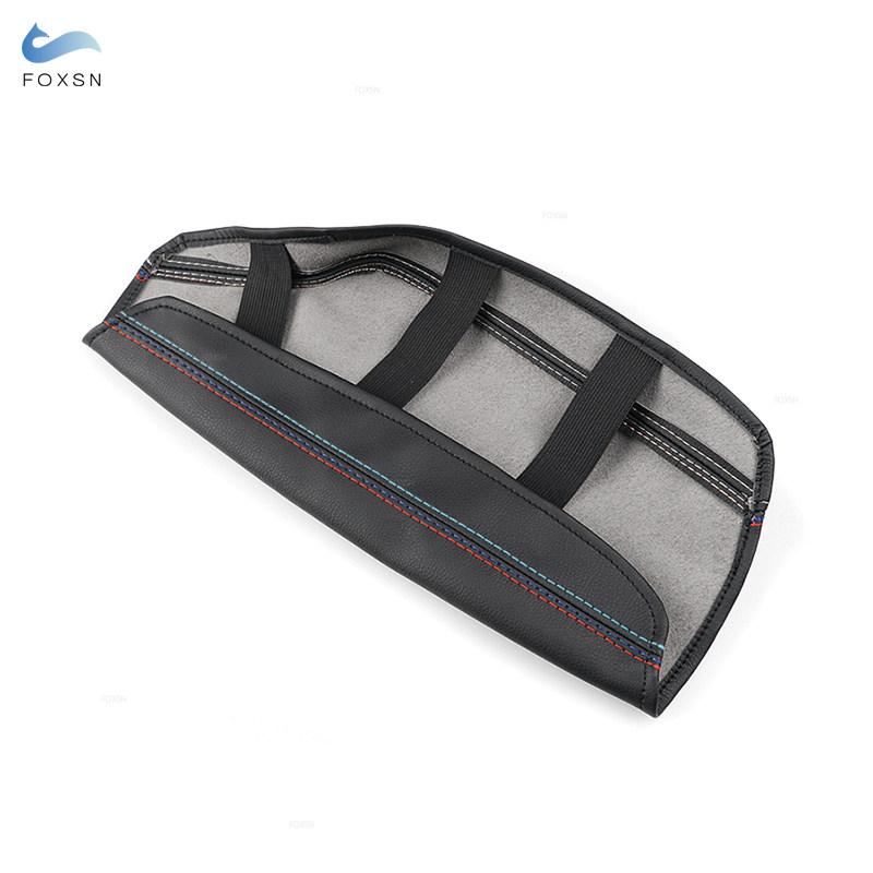LHD Black-red blue line Armrest Leather Cover For BMW 3 Series F30 2013 2014 2015 2016 2017 2018 Center Console Armrest Box Trim