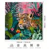 1 Piece Of Exquisite Leopard Shower Curtain, Woven Fashion Theme, Suitable For All Season Bathroom Decoration, Bathroom Curtain