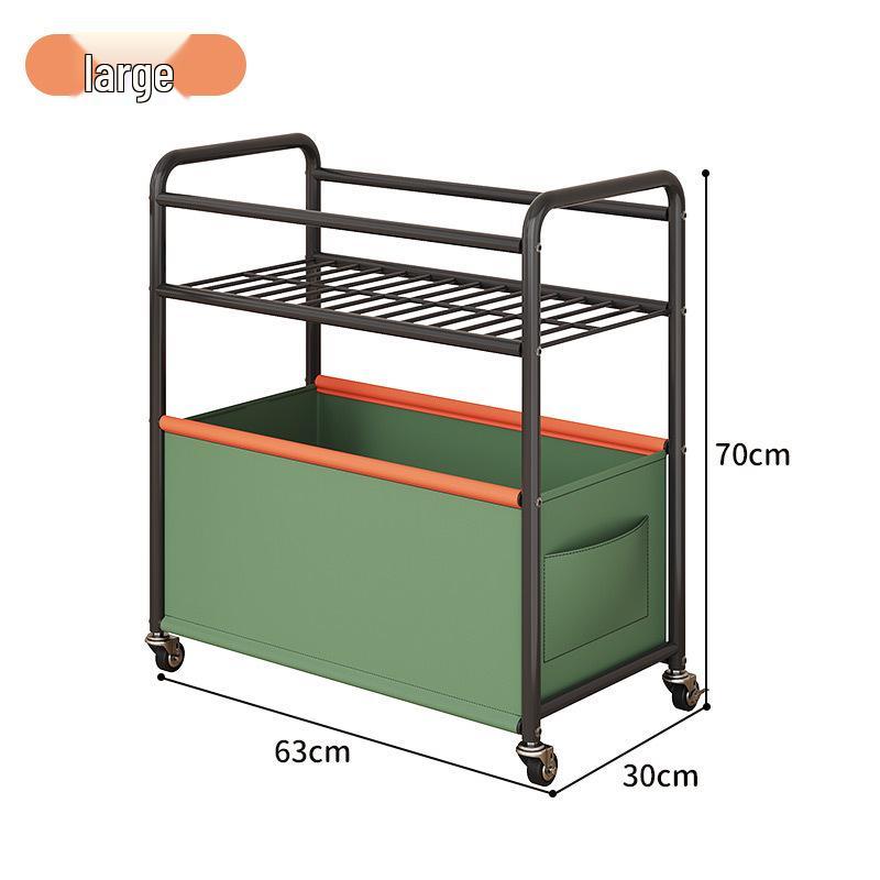Multifunctional Children's Toy Storage Trolley with Wheels