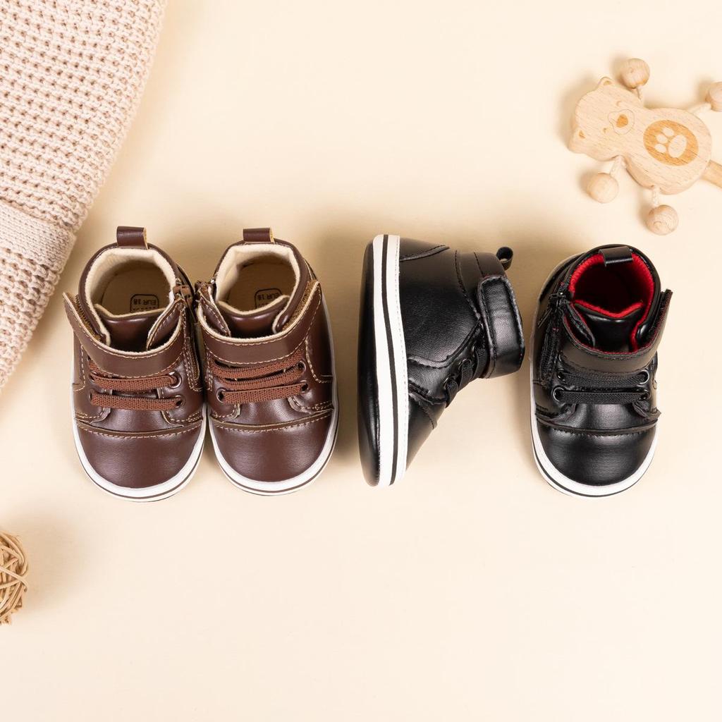 PU-Softsohlen High-Top-Sneaker für Babys (0-12 Monate)