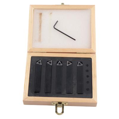 5Pcs 38in Indexable Turning Tool Set Cemented Carbide Machining Lathes Cutting Facing Tools