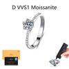 Manufacturer Sale Custom 0.5 Carat Moissanite Ring 925 Sterling Silver Band Ideal for Engagement Woman Wedding Ring