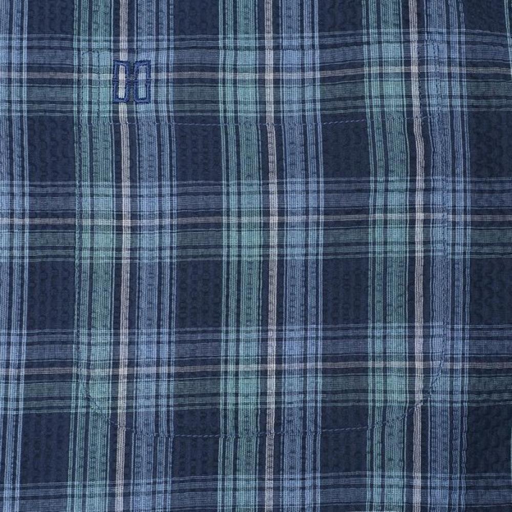 DakS Men S SeerSucker Check Regular Fit Long Sleeve Shirt dmS1Shcl111n1