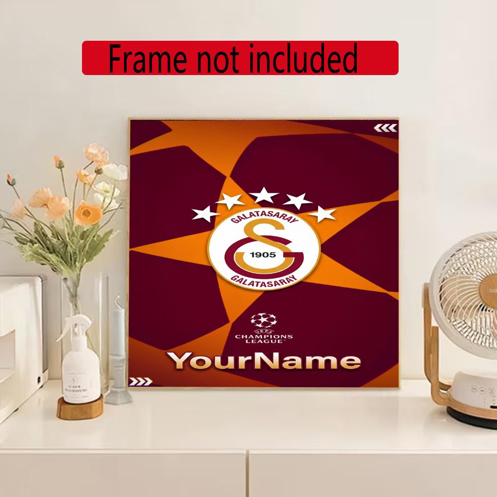 Galatasaray Personalized Name Round Diamond Painting Kit Diamond Embroidery Painting Rhinestones Mosaic Frameless Handwork Decoration Arts