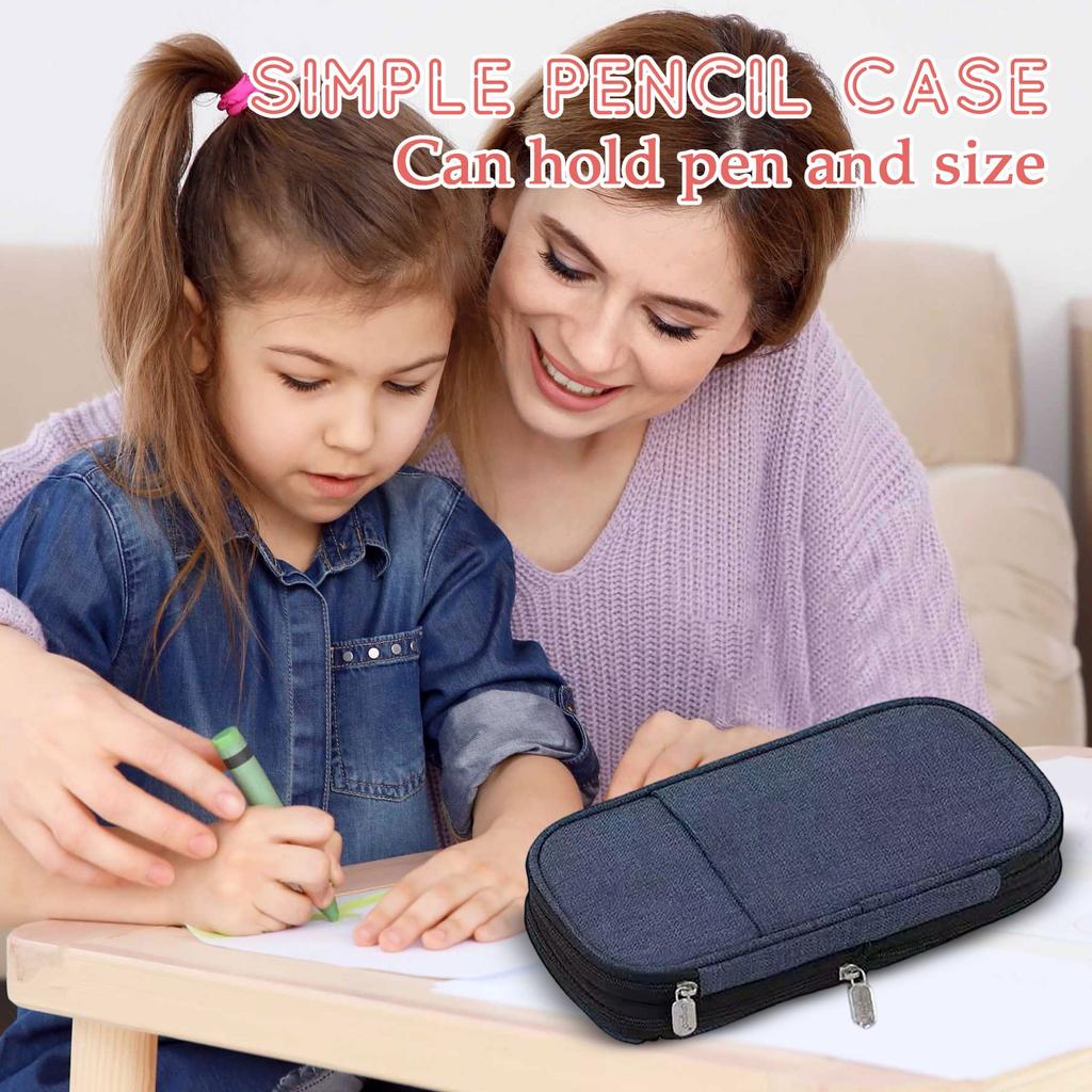 High-value Japanese Large-capacity Pencil Case Korean Version Junior High School Student Canvas Stationery Bag Boys And Girls Cute Pencil Case