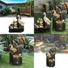 Charming Resin Squirrel And Duck Solar Fountain Garden Statue Unique Gift For All Occasions