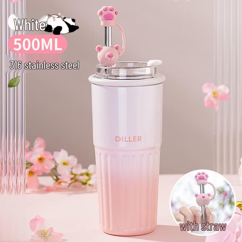 Diller Cherry Blossom 316 Stainless Steel Insulated Straw Tumbler 500ML