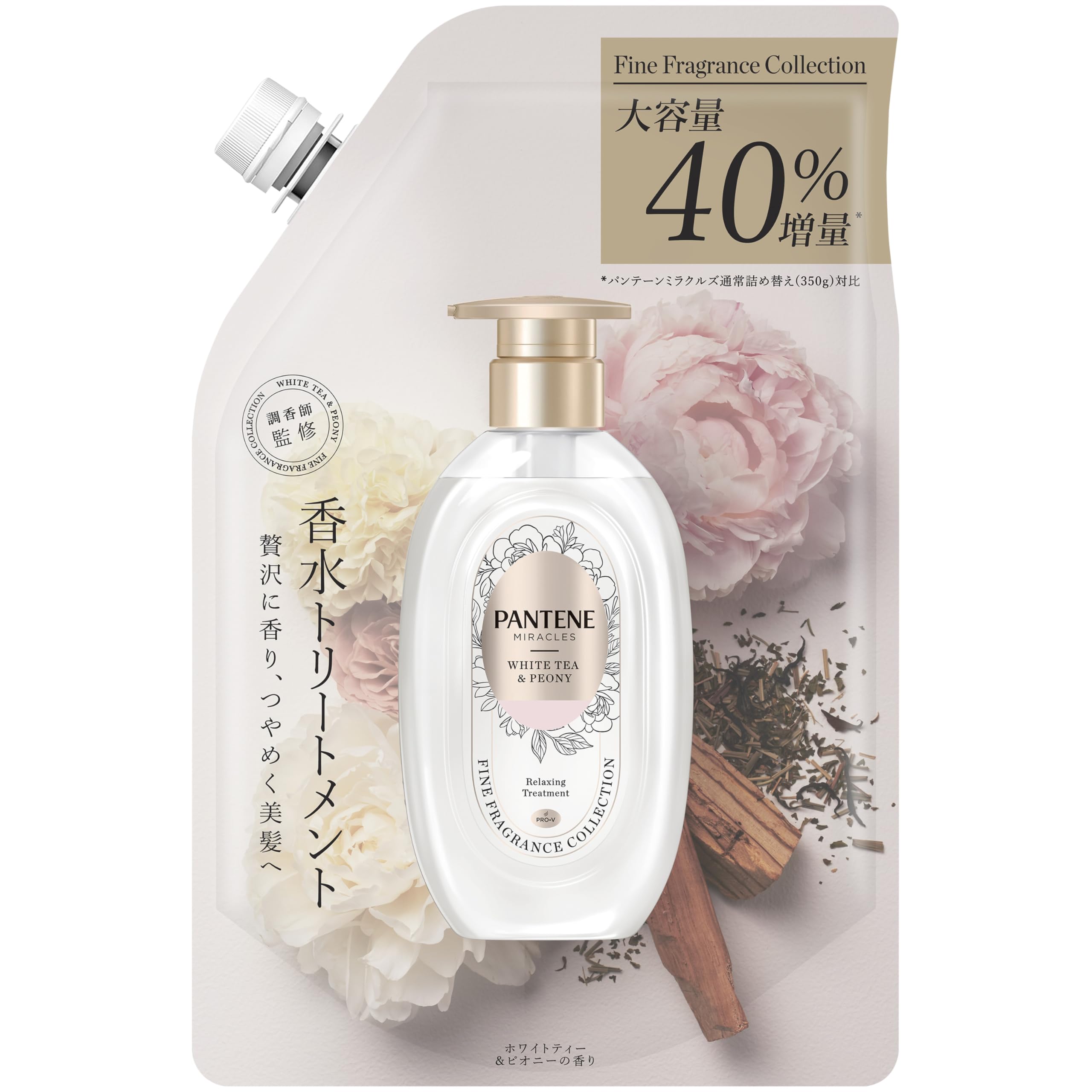 Pantene Miracles Treatment Fine Fragrance Tea Refill 500g [New Model] [White & Peony]