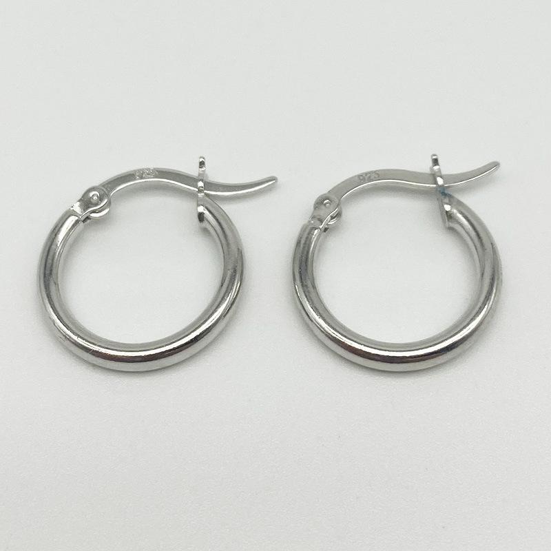 Yan Sheng Geometric S925 Sterling Silver Circle Earrings