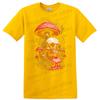 Skull Mushroom Art Graphic Halloween T Shirt Creepy Horror Tee