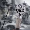Weißer Harzblumen-Totenkopf-Kopf Gehstöcke Mode-Stock Dekorativer Stock Halloween für Cosplay-Partys, für Cosplay & Party 93cm
