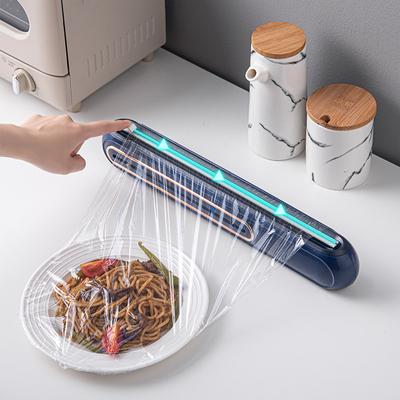 2in1 Magnetic Attraction Wrap Dispenser Cling Film Dispenser Cutter Saran Aluminum Foil Parchment Paper Injector Kitchen Tool