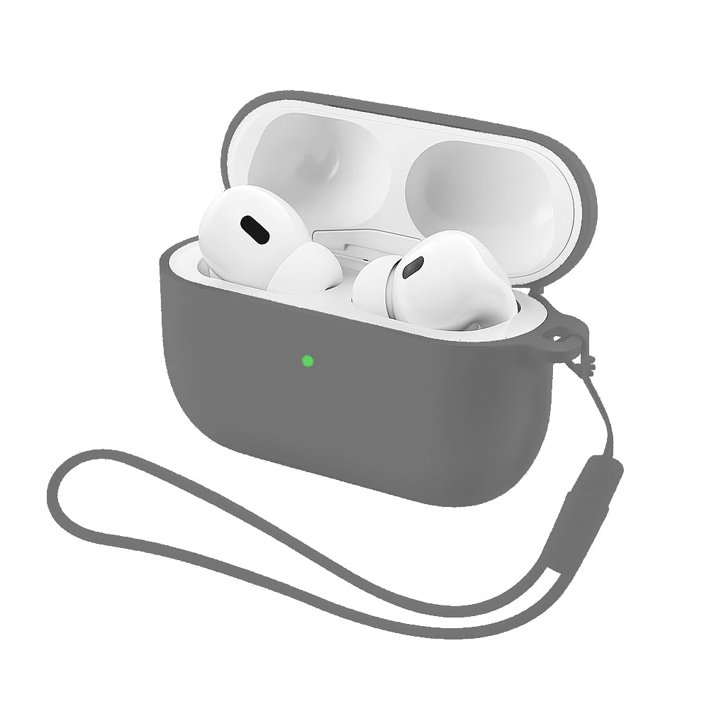 

for AirPods Pro 3 Earphone Cases Premium Silicone Flower Engraved Cute Protective Case Cover for Airpods Pro 3rd Generation 2025 for AirPods Pro 3 серый