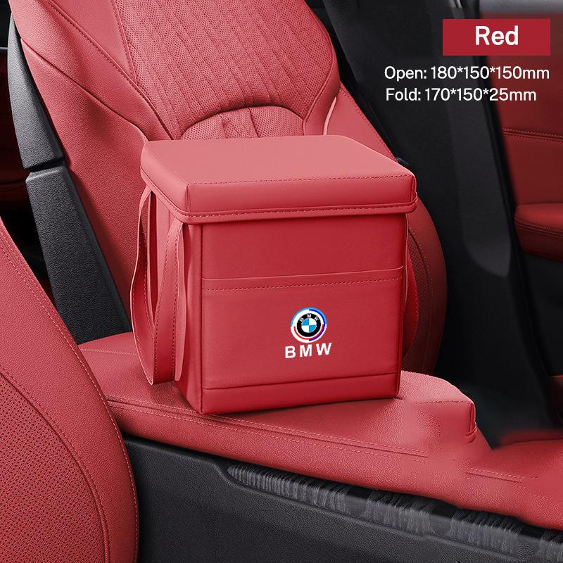 Multi-use Foldable Car Folding Trash Can Auto Garbage Bin Portable Storage Box For BMW 50th Anniversary 3 5 7 series E83 F16 E70 FY6