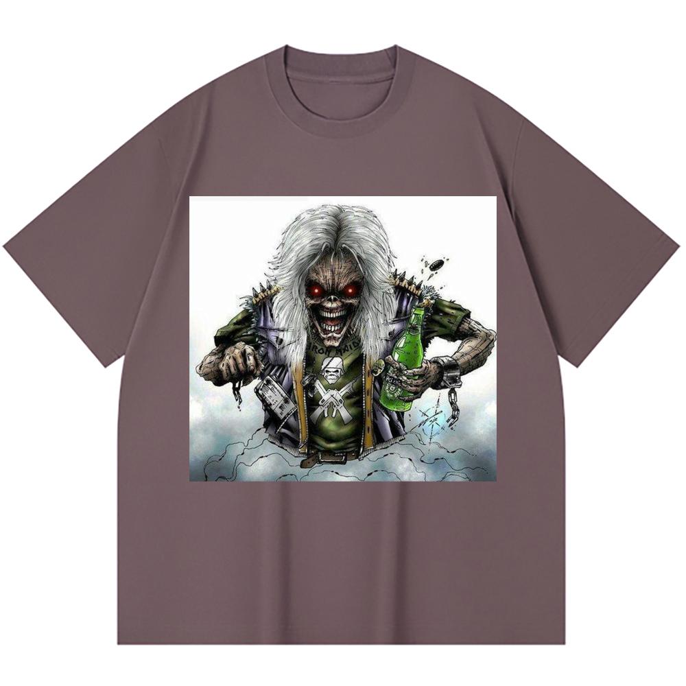 230 Gsm 100% Cotton Heavy Metal T-Shirt  Rock Band Popular Music Print Unisex Heavy Cotton T Shirt