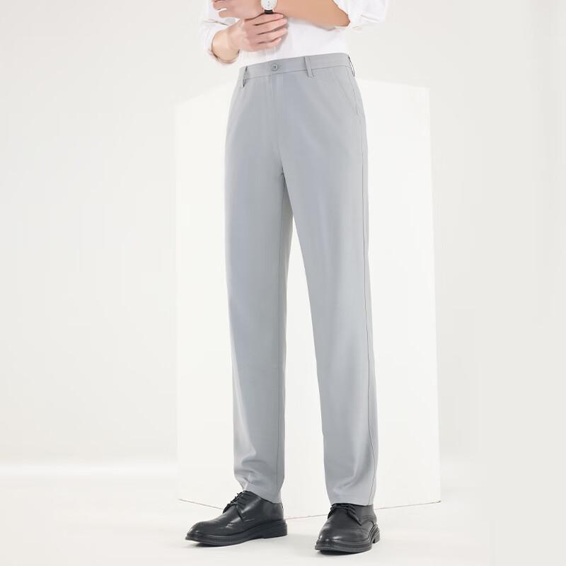 Fengxun Men's Business Casual Straight-Leg Pants
