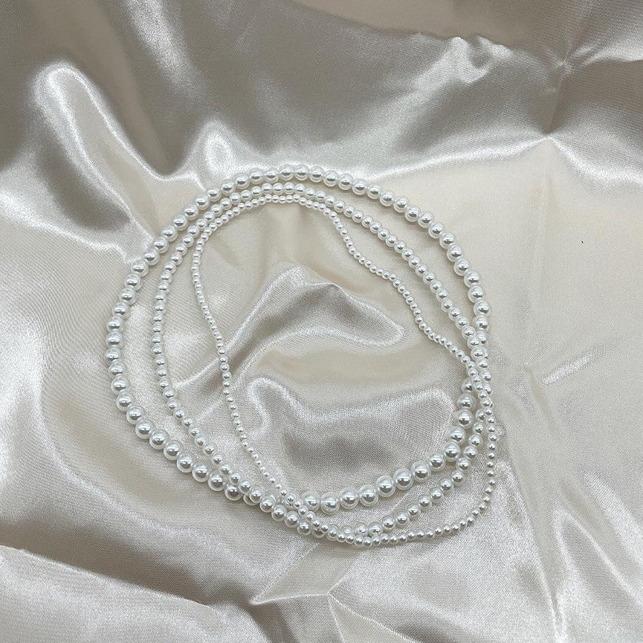 Elegant White Pearl Necklace Set: Multi-Spec Choker & Sweater Chain for Women