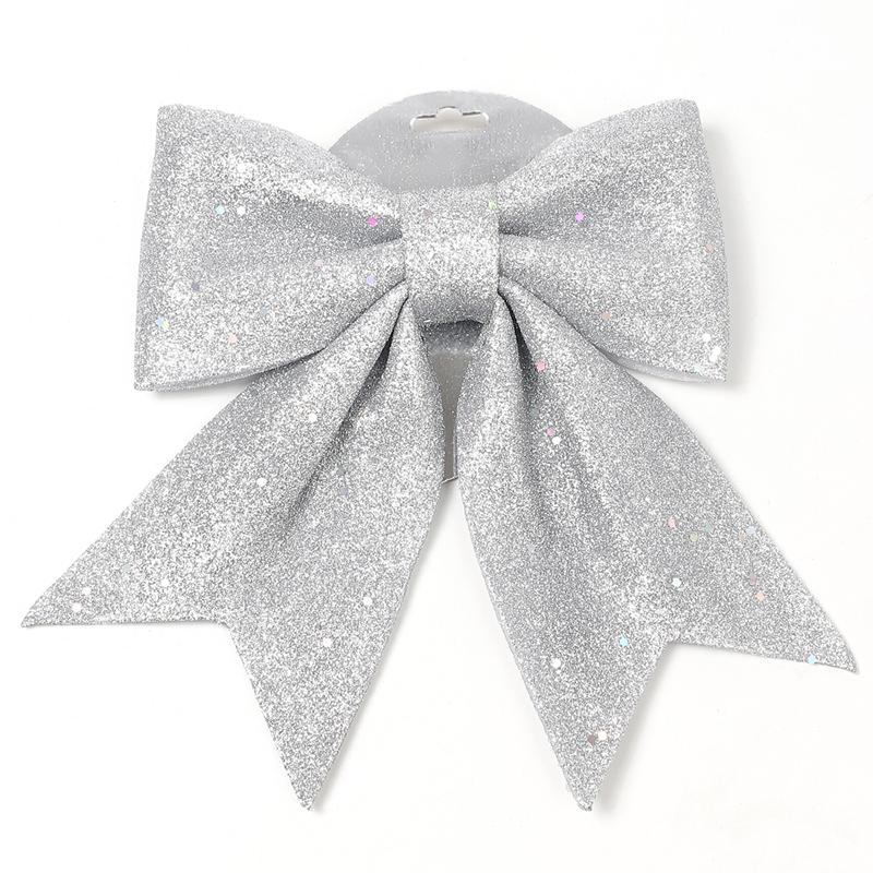 

20*25CM 1Pc Christmas Decoration Gold Wreath Bow Small Tree Sequins Bow Tie for Xmas Tree Hanging Ornament Home Party 2025 Decor 1Pcs