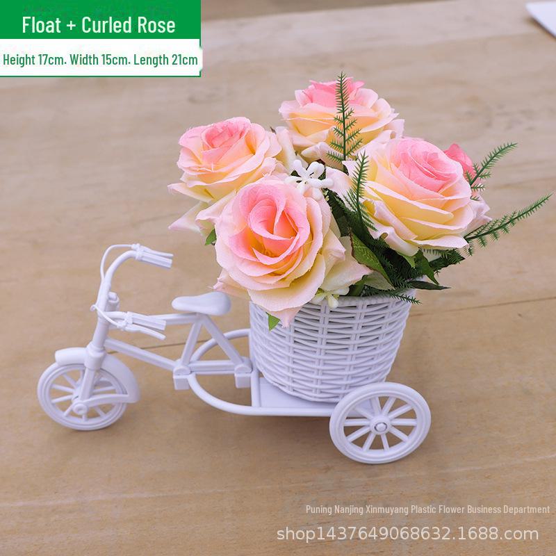 ოთახის ხელოვნური ყვავილების ნაკრები: პატარა ქოთნის ორნამენტები სახლისა და მანქანის დეკორაციისთვის