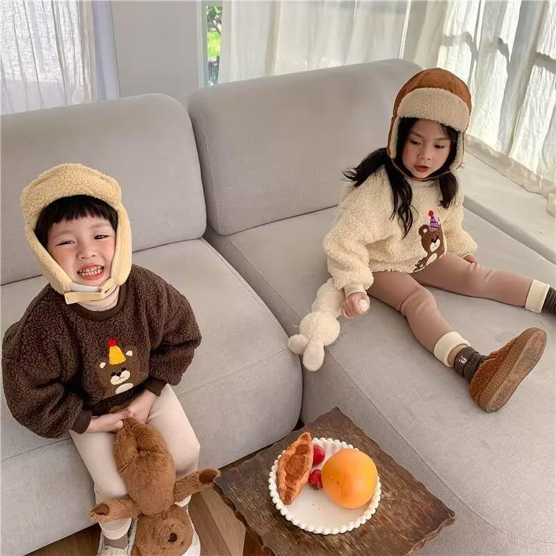 Korean Style Fleece Leggings for Baby Boys and Girls - Autumn/Winter Versatile Wear