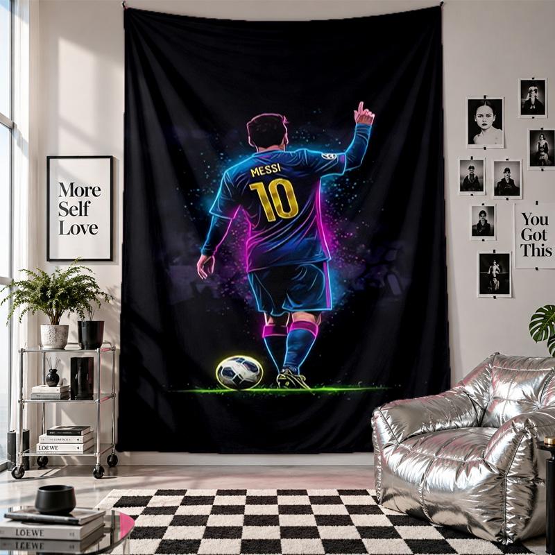 Lionel Messi Wall Tapestry Home Decor Wall Hanging Cloth for Bedroom Living Room Background