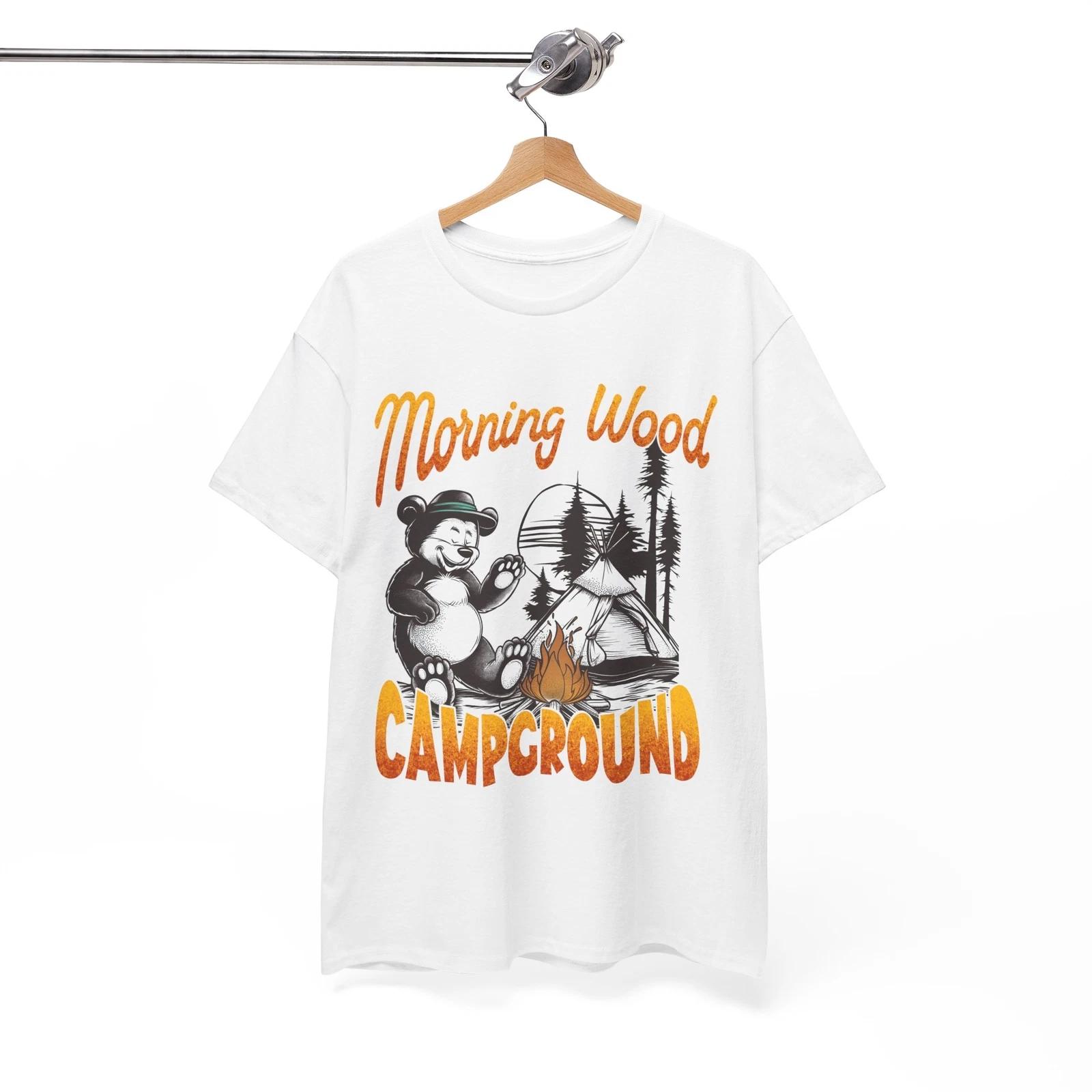 Internet Meme T-Shirt - Viral & Funny Tee Morning Wood Campground Shirt S