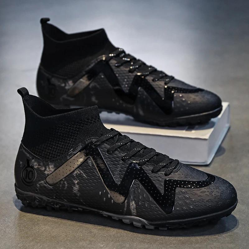 Men's Soccer Shoes Large Size Ultralight Football Boots Boys Sneakers Non-Slip AG/TF Soccer Cleats Ankle Boots Unisex