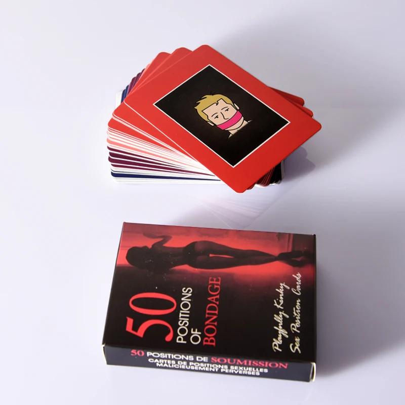 Sex Card Game Adult Board Game Explore 50 Kinds of Card Play Bedroom Commands for Valentine's Day Couples Party Naughty Gift