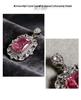 Gesi'en Luxury Ice Flower Pendant with Inlaid Pink Zircon