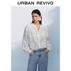 UR Autumn Women's 3D Jacquard Open-Front Shirt