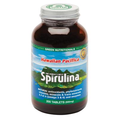 MicrOrganics Green Nutritionals Spiruline Pacifique Hawaïenne 500mg 200t