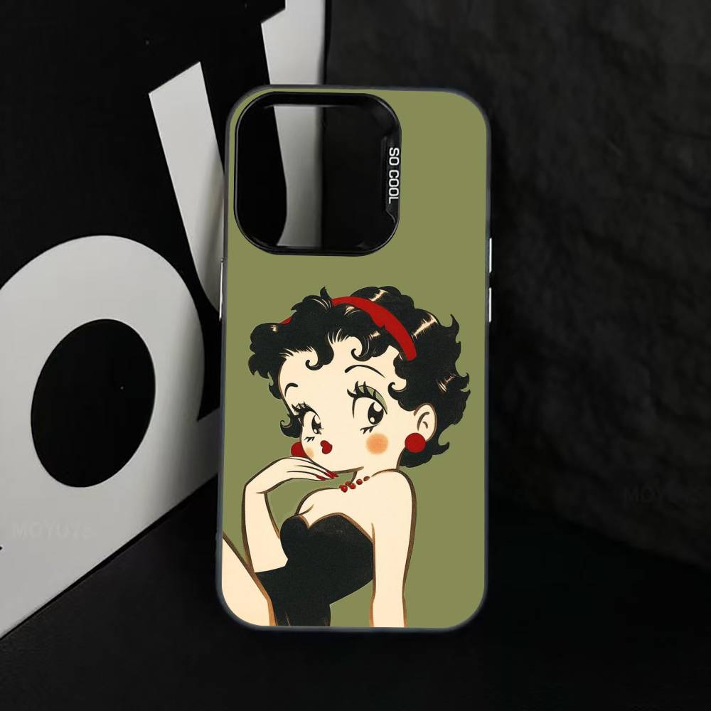 Be-Tty Boo-P Phone Case For iPhone 17,16,15,14,13,12,11 Plus,Pro Max,XS,Colorful Silver Phone case Funda Cover