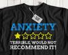 Unisex lustiges Angst T-Shirt Angstgeschenke & psychische Gesundheit Bewusstsein Tee