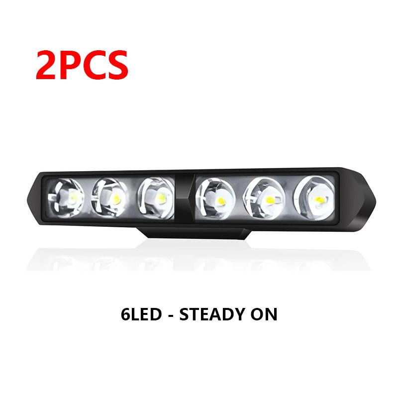 

2Pcs Motorcycle Flash 6LED Headlight SpotLights Auxiliary High Brightness Lamp Electric Vehicle Scooters Autocycle Modified Bulb