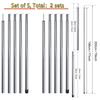 Set of 2 Tent Poles Adjustable Tarp Poles Steel Rods for Sun Shelter Tarp Canopy Camping Replacement With Pegs & Ropes