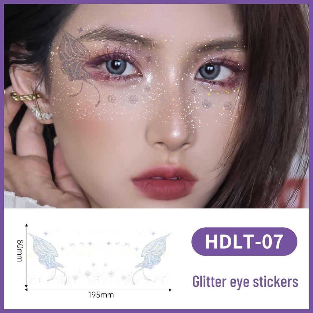 Glitter Butterfly Eye Tattoos: Waterproof, Sweatproof, Anti-Reflective Party Stickers
