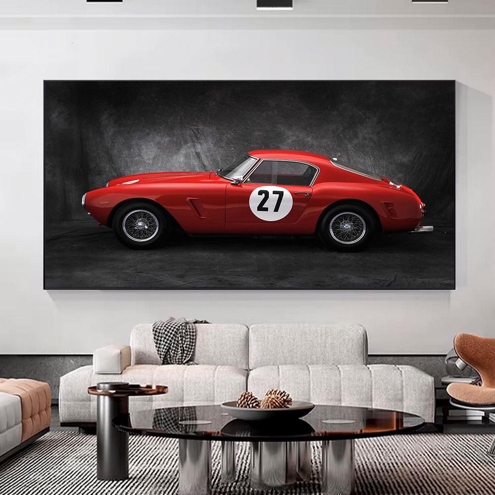 Vintage Car Poster Ferraris Classic Racing F1 Race Car Artwork Wall Art Picture Print Canvas Painting For Home Living Room Decor
