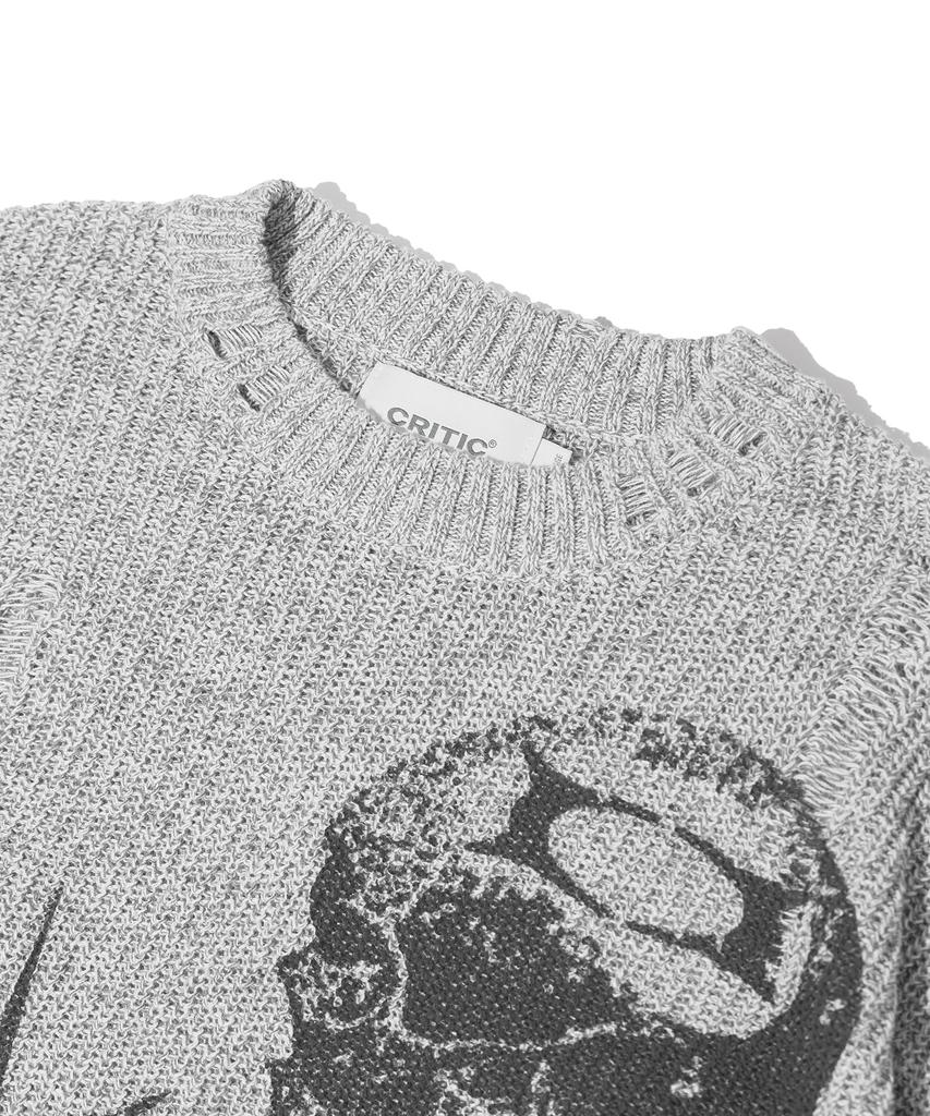 CRITIC Critic Chaos Damage Knit Gray