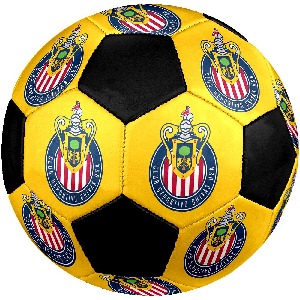 SIZE 5 C.D. Guadalajara Soccer Ball Colorful All Ages Machine Stitched PVC Competition Ready Durable High-Bounce