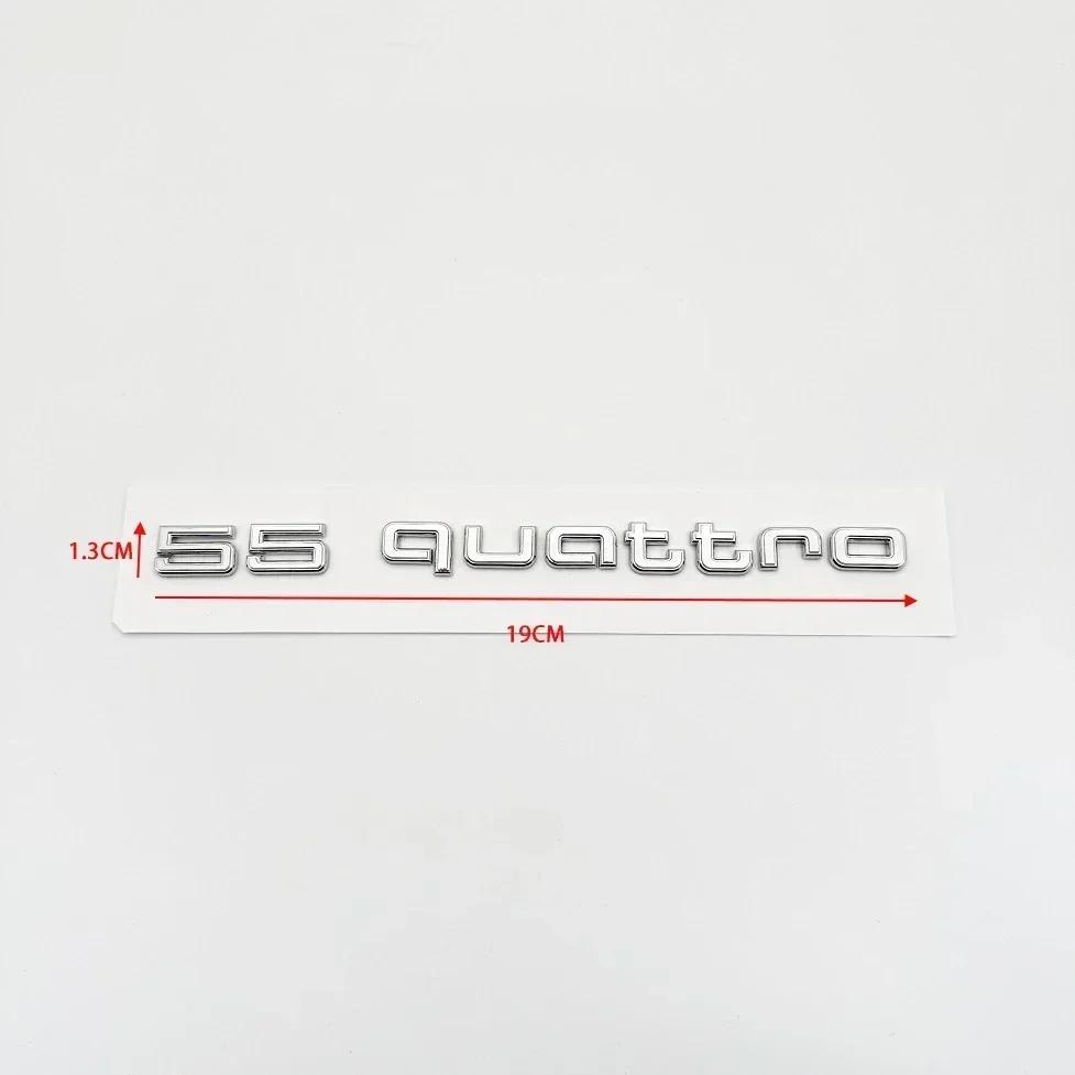 55 Quattro ABS Car Rear Trunk Sticker Emblem Badge Decals For  nlux7 A5 A6 A7 A8 Q5 SQ5 Q7 Q8 RS Sportback Styling Accessories
