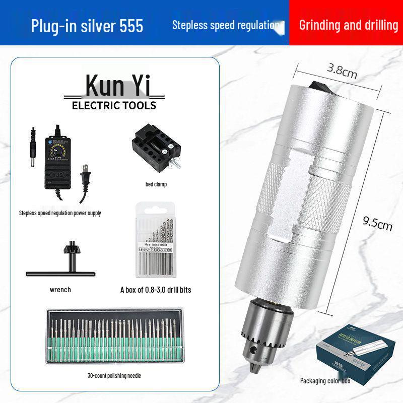 High-Power Variable Speed Knurled Electric Handheld Grinder & Drill
