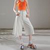 Vintage Washed Distressed Wide Leg Cropped Capri Denim Shorts For Women Straight Eight Points Pants  Versatile Slimming AllMatch Casual Bottoms