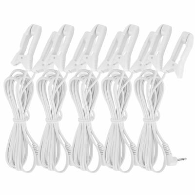 5pcs 2.5mm Ear Clip Electrode Wire Connecting Cable for Digital TENS Massage Machine