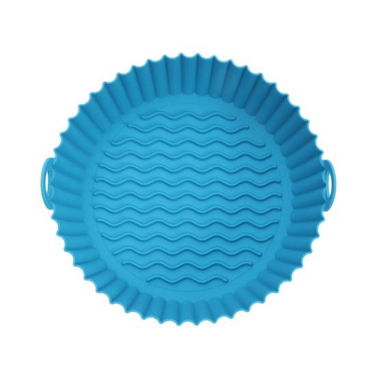 Silicone Air Fryer Liner with Handles Round Foldable Mats for Baking Frying Steaming Food-Grade Non-Stick
