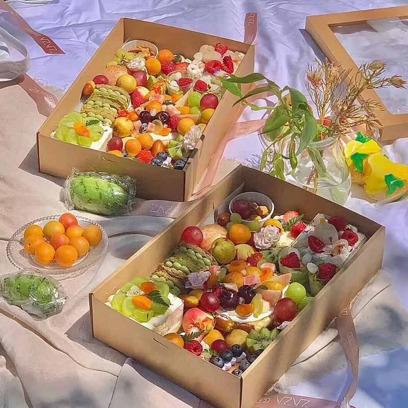 Baizien Kraft Paper Window Food Boxes