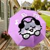 Kawaii Cat Headphones Music Note Pink Background Umbrella: Automatic Opening & Closing, Outdoor Protection, Travel Accessory