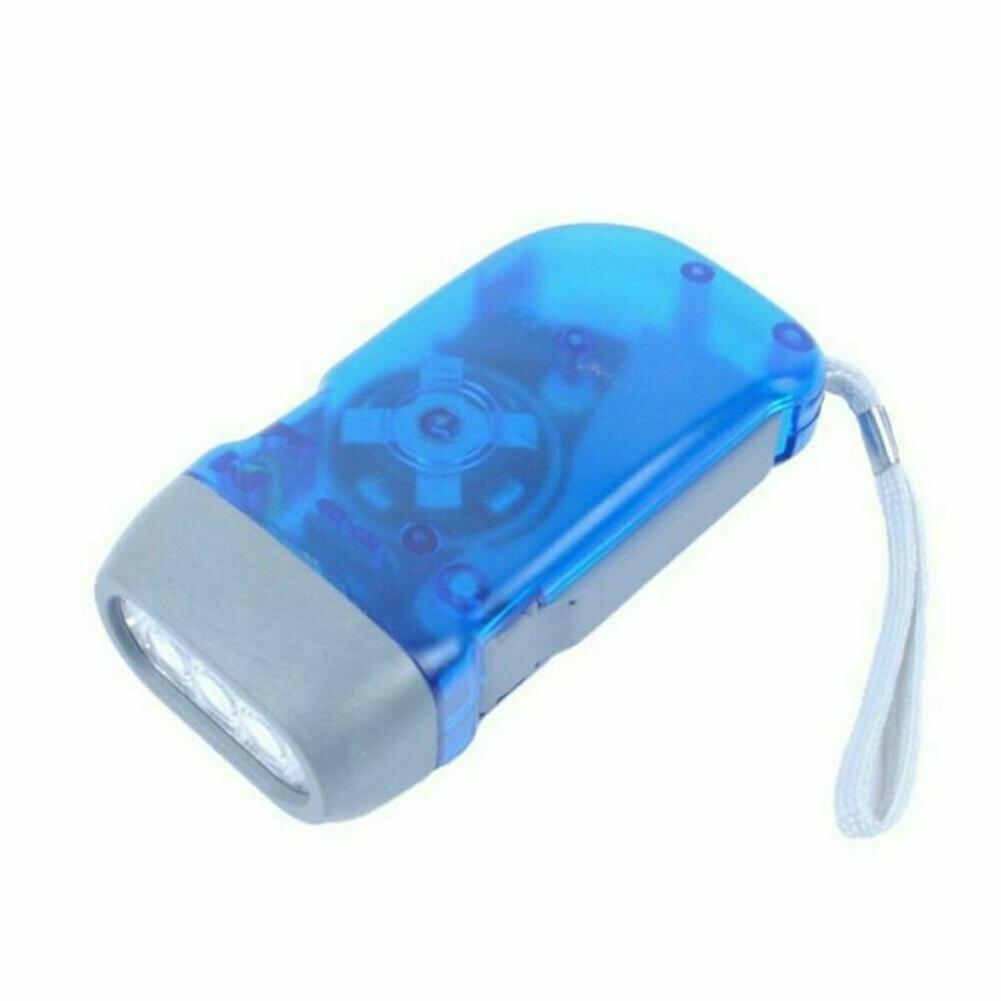 3 Led Hand Pressure Flashlight Super Bright Stable Crank Power Generator Clockwork Flashlight